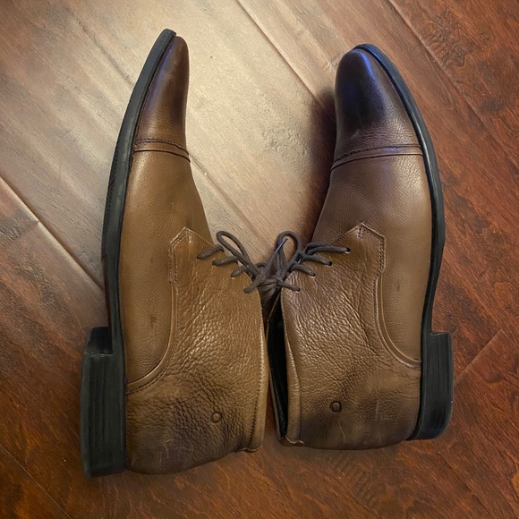 Democrata Gradient Brown Cap Toe Cadet Leather Dress Boots Size 12 - Picture 6 of 12